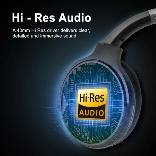 Vista 6 de Fisher Auriculares Pro Active con cancelación de ruido, auriculares inalámbricos Bluetooth 5.3, micrófono, auriculares ligeros y cómodos