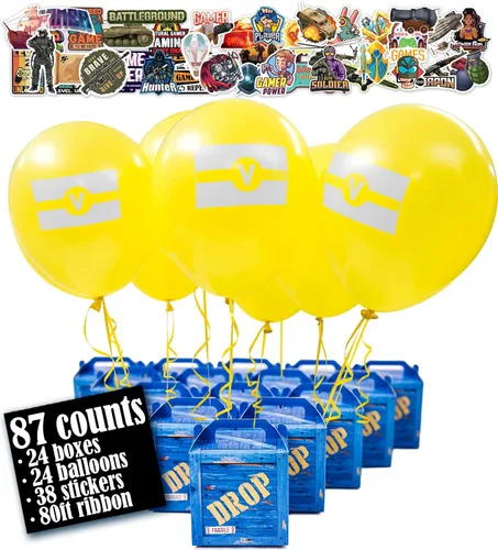 Vista 6 de Caja de suministros militares para fiestas de juegos, regalos de fiesta, bolsas de decoración y regalo, actividades de cumpleaños con temática