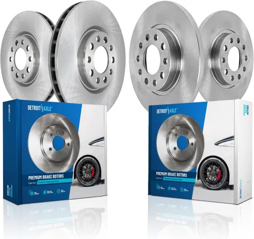 Vista 235 de Detroit Axle - Rotores de freno delantero para 04-13 Mazda 3 Rotores de frenos de disco 06-15 Mazda 5 Reemplazo: Rotor regular delantero de 11.81