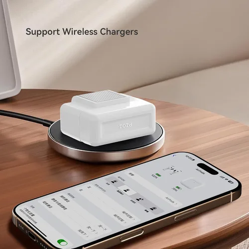 Vista 5 de PZOZ Funda para AirPods Pro 1/2 con soporte para iPhone, compatible con AirPods Pro de 1ª/2ª generación, material oficial, resistente a los golpes