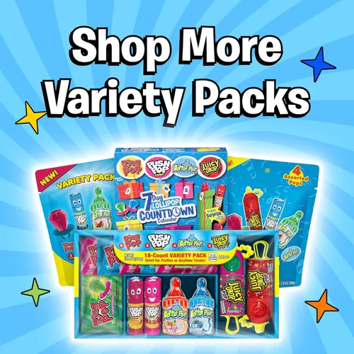 Vista 6 de Bazooka Candy Brands Caja de dulces variada – 18 paletas de dulces de verano de Ring Pop, Push Pop, Baby Bottle Pop & Juicy Drop – Caramelos