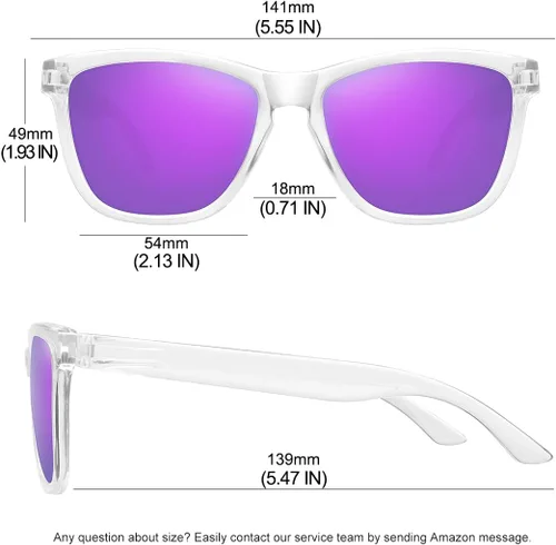 Vista 4 de Meetsun - Lentes de sol polarizados, unisex, modernos, con estilo de diseñador, clásico y retro