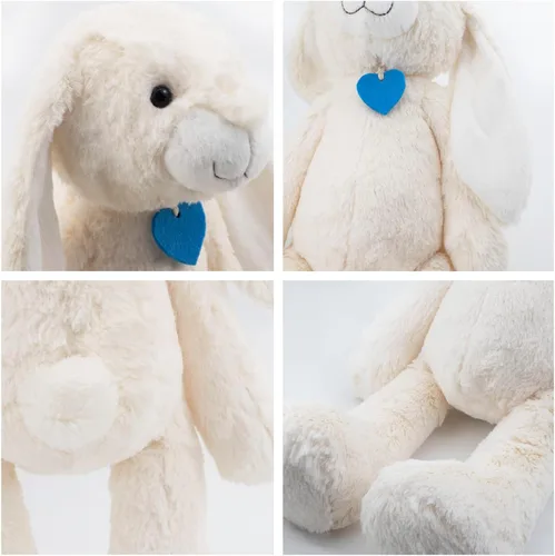 Vista 3 de Animales de peluche de conejo, rellenos de cesta de Pascua, bonito conejo para dormir, regalos abrazables para niños, 18.5 pulgadas