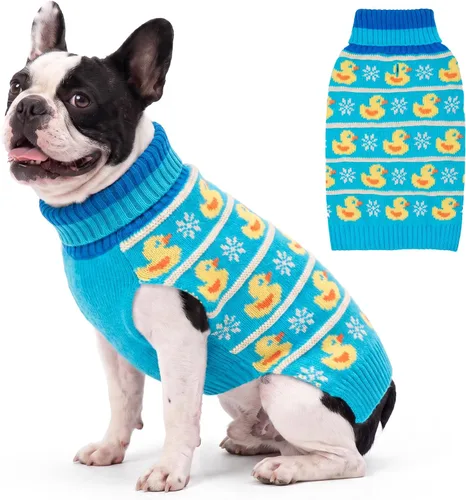 Vista 21 de KYEESE - Suéter de Navidad para perros con diseño de renos para perros pequeños, ropa a cuadros de búfalo rojo con agujero para la correa para días