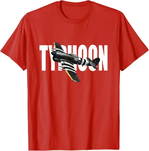 Vista 100 de RAF Hawker Typhoon WW2 Fighter Aircraft T-Shirt