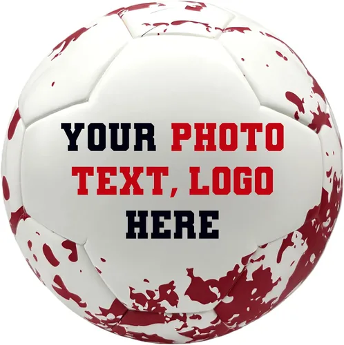 Vista 11 de Balón de fútbol personalizado – Nombre, foto, número o logotipo – Pelota de partido y entrenamiento de tamaño oficial 5 – Pelota de regalo de cuero