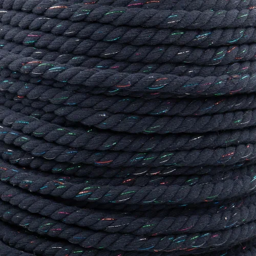 Vista 66 de Cuerda de algodón trenzado súper suave de 3 hebras (negro, 1 pulgada x 10 pies)