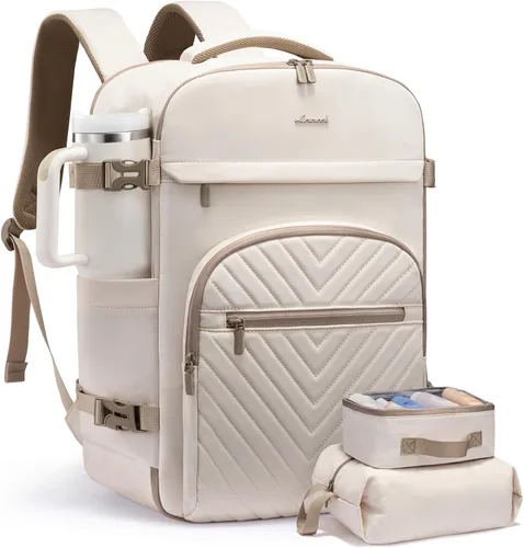 Vista 18 de LOVEVOOK Mochila de viaje para mujeres y hombres, bolsa de viaje para artículos personales de la TSA para laptop de 17.3 pulgadas aprobada por
