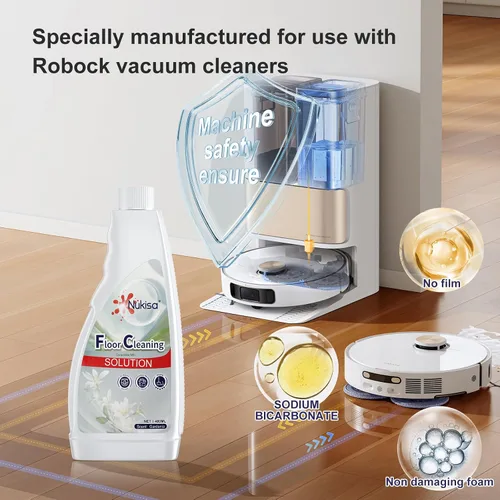 Vista 6 de Nukisa Solución de limpieza de suelos compatible con Roborock Robot Trapeador de vacío