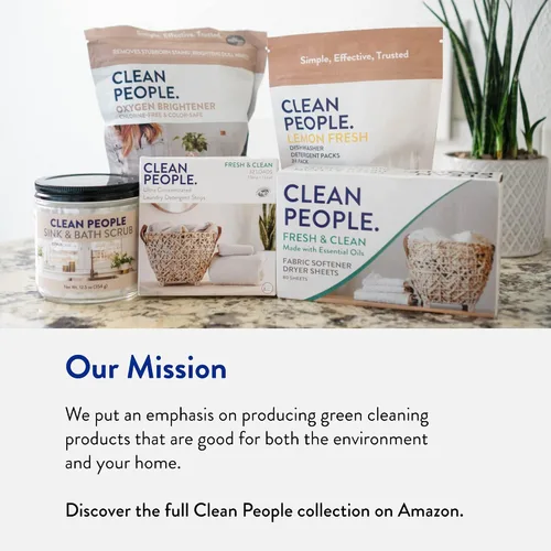 Vista 7 de The Clean People Sábanas de detergente para ropa de bebé sin perfume, hipoalergénicas, ultra concentradas, embalaje reciclable, combate las manchas