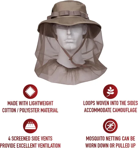 Vista 14 de Rothco Sombrero Boonie con mosquitera