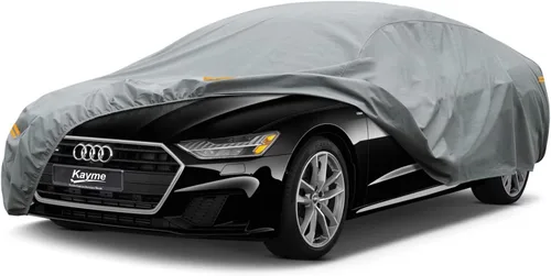 Vista 256 de Kayme Funda de Coche de Servicio Pesado Impermeable para Todo Tipo de Clima, Ajuste Personalizado para Tesla Model S, Cubierta Exterior Completa