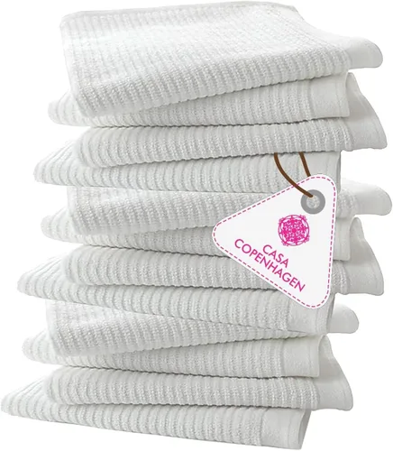 Vista 9 de CASA COPENHAGEN Toallas clásicas para trapeador de bar, paquete de 12, 15 x 19 pulgadas, 100% algodón, altamente absorbentes y duraderas, toallas
