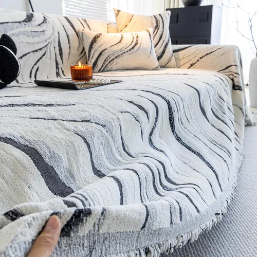 Vista 96 de ROOMLIFE Manta de sofá estilo azteca boho para sillones de 2/3 cojines, fundas de sofá lavables y antideslizantes aptas para mascotas, protector