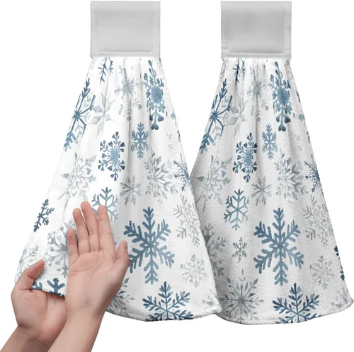 Vista 74 de Honey Bee - Juego de 2 toallas colgantes de cocina de verano con lunares y lazo para colgar, toallas de cocina de granja amarillas, suaves