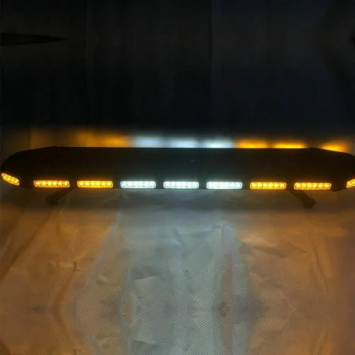 Vista 11 de Luces estroboscópicas de emergencia de 48 pulgadas, 88 LED, barra de luz de advertencia direccional ámbar con 16 modos intermitentes de advertencia
