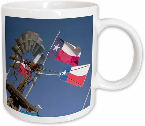 Vista 12 de 3dRose TEXAS, Panhandle Amarillo Old Water Pump, Banderas, US44 WBI0069 - Walter Bibikow - Taza negra de dos tonos de 11 onzas