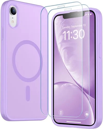 Vista 184 de SPIDERCASE Funda magnética translúcida diseñada para iPhone 11, con 2 protectores de pantalla de vidrio templado, antihuellas, para iPhone 11 de 6.1