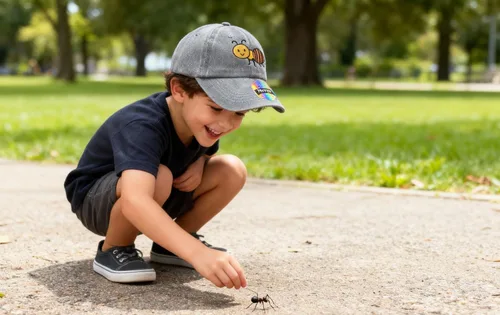 Vista 8 de Gorra de béisbol bordada para niños pequeños