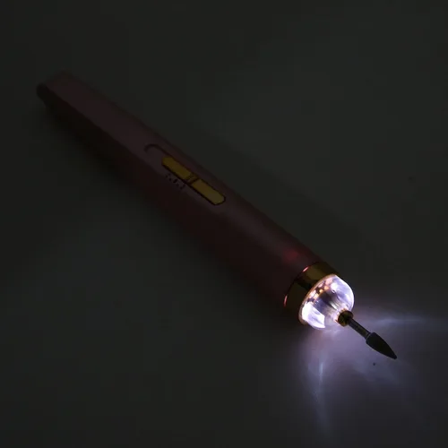 Vista 8 de Kit de taladro eléctrico para uñas, kit de manicura inalámbrico recargable, pulidor de uñas portátil con luz (01)