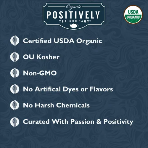 Vista 5 de Organic Positively Tea Company, Muestra de té negro, hoja suelta, 4 onzas, paquete de 3