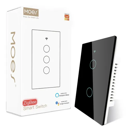 Vista 7 de MOES Zigbee - Interruptor inteligente de 1 banda, requiere MOES Zigbee Hub y cable neutro, interruptor de luz inteligente de un solo polo, funciona