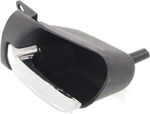 Vista 3 de Manija interior para puerta delantera del lado del conductor, bisel negro con palanca cromada sin orificio de bloqueo de puerta para BMW 320I