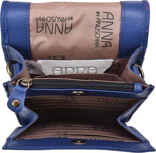 Vista 5 de Anna by Anuschka Women's Hand-Painted Leather Flap Convertible Crossbody Belt Bag
