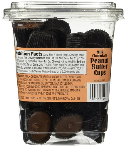 Vista 2 de Trader Joe's - Tazas de mantequilla de maní con chocolate con leche, 16 onzas (1 libra)