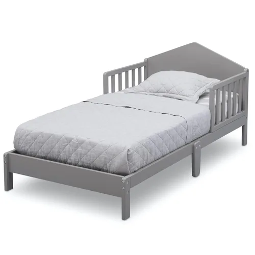 Vista 3 de Delta Children Homestead - Cama para niños pequeños, certificado Greenguard Gold, color gris