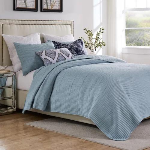 Vista 5 de Greenland Home - Juego de ropa de cama texturizada, 2 piezas, tamaño individual/XL, cosmo cambray
