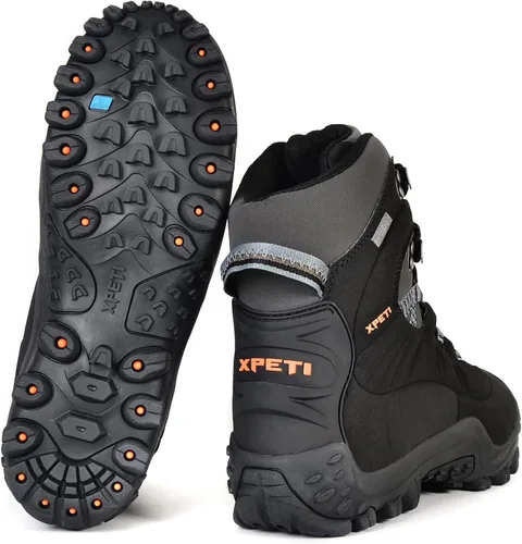 Vista 6 de Manfen Botas de senderismo impermeables Thermator de tiro medio para hombre, botas de senderismo para exteriores, 7