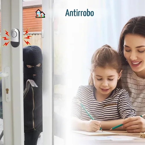 Vista 6 de Alarma de ventana de puerta de 120 DB para piscinas enterradas - Sistema de seguridad de piscina con imán Paquete de 4 gris plateado