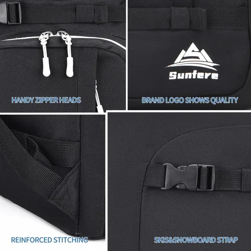 Vista 6 de Ski Boot Bag Snowboard Travel Skate Cooler Backpack for Adult Youth Skiing Gear Accessories