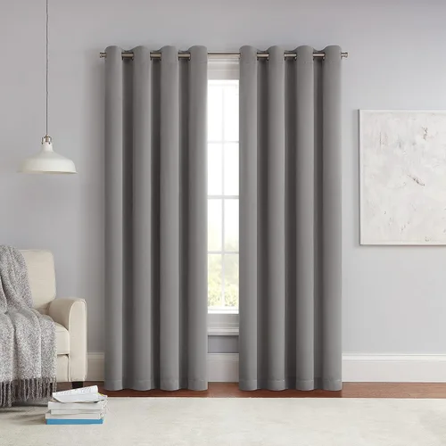 Vista 16 de Eclipse Thermapanel Cortina lisa de ventana moderna para oscurecer la habitación, con bolsillo para cortinero, para dormitorio (1 panel), 54 x 63