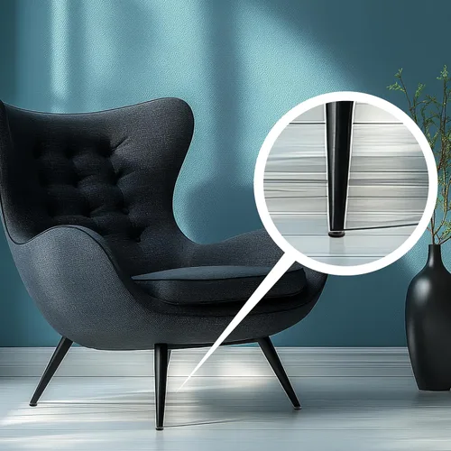 Vista 2 de SoftTouch Deslizadores redondos de fieltro para clavos de 1 pulgada, almohadillas protectoras de fieltro resistentes para muebles de madera y Negro