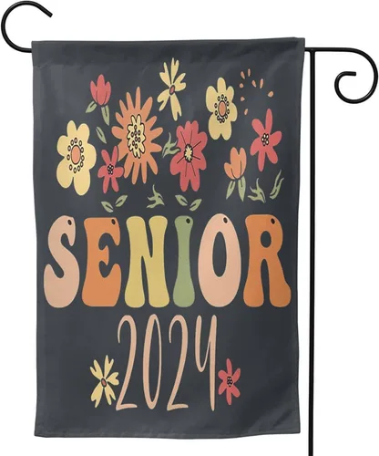 Vista 8 de Bandera de jardín de doble cara de 12.5 x 18 pulgadas, bandera de jardín de 2024 para adultos mayores 2024, regalos para decoración de patio