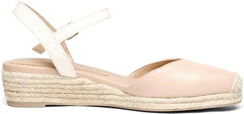Vista 3 de DREAM PAIRS Sandalias de cuña con puntera cerrada y correa de tobillo para mujer