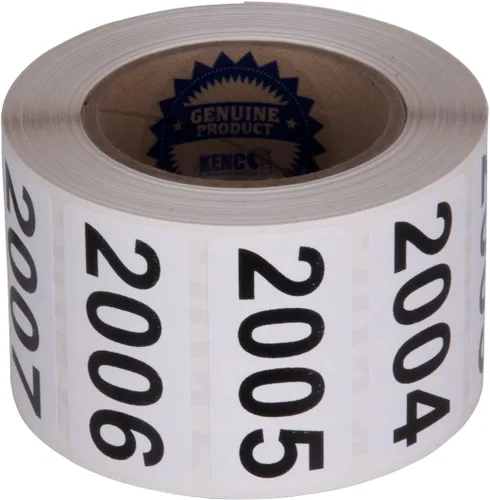 Vista 6 de Kenco - Etiquetas numeradas consecutivamente, vinilo duradero, autoadhesivas, medidas: 2 x 1 pulgada (rollo 001-500)