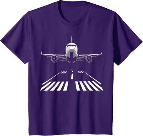 Vista 25 de Airplane Take Off Runway Pilot Jet T-Shirt Negro