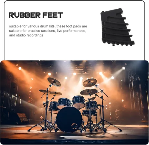 Vista 8 de 3pcs Drum Stand Rubber Feet Anti Slip Leg Protector Replacement