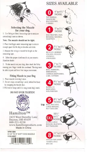 Vista 3 de Hamilton Pet & Equine Hamilton H.P. Mugz - Bozal ajustable de nailon suave de ajuste rápido, 4 a 4-1/2 pulgadas, color negro
