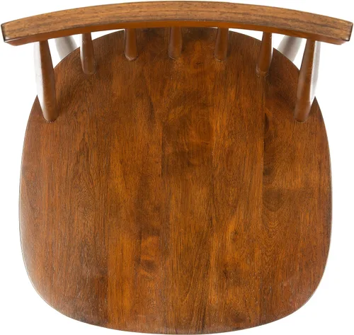 Vista 8 de SAFAVIEH Home Collection Priam Farmhouse - Silla de comedor con respaldo de husillo marrón nogal