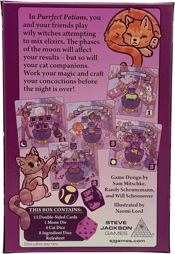 Vista 6 de Purrfect Potions: Juego de dados y azulejos para familiares: pociones de preparación con familiares de gatos para mayores de 8 años, 2-4 jugadores