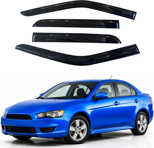 Vista 265 de Visera de ventana IG para Ford Focus Sedán y Hatchback 2012-2018, Protector de ventana lateral para lluvia y viento estilo Mugen, extra duradero