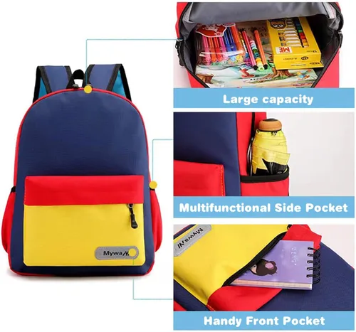 Vista 5 de Mochila ligera para niños y niñas preescolares, Negro-a