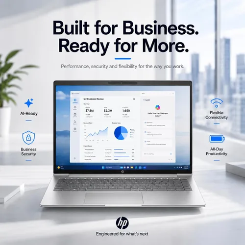 Vista 8 de Laptop HP ProBook 4 G1i, 14" FHD+, Intel Ultra 5 225U, DDR5 de 16 GB, SSD