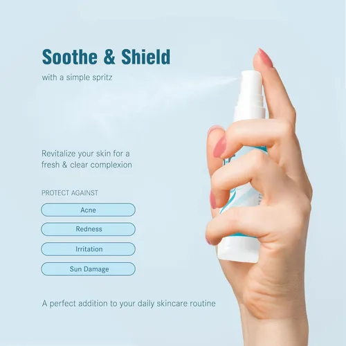 Vista 2 de Think Smarter Products Rocío facial hidratante RCP con ácido hipocloroso Solución de cuidado de la piel de tamaño viaje para hidratación y alivio