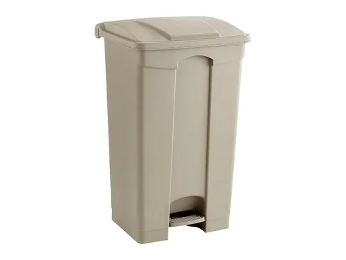 Vista 2 de Plástico Step-On receptáculo de residuos, Bronceado Canela