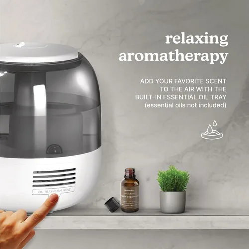 Vista 7 de Homedics Humidificador ultrasónico de llenado superior, niebla fría, boquilla de 360°, hasta 25 horas de tiempo de funcionamiento, para habitación